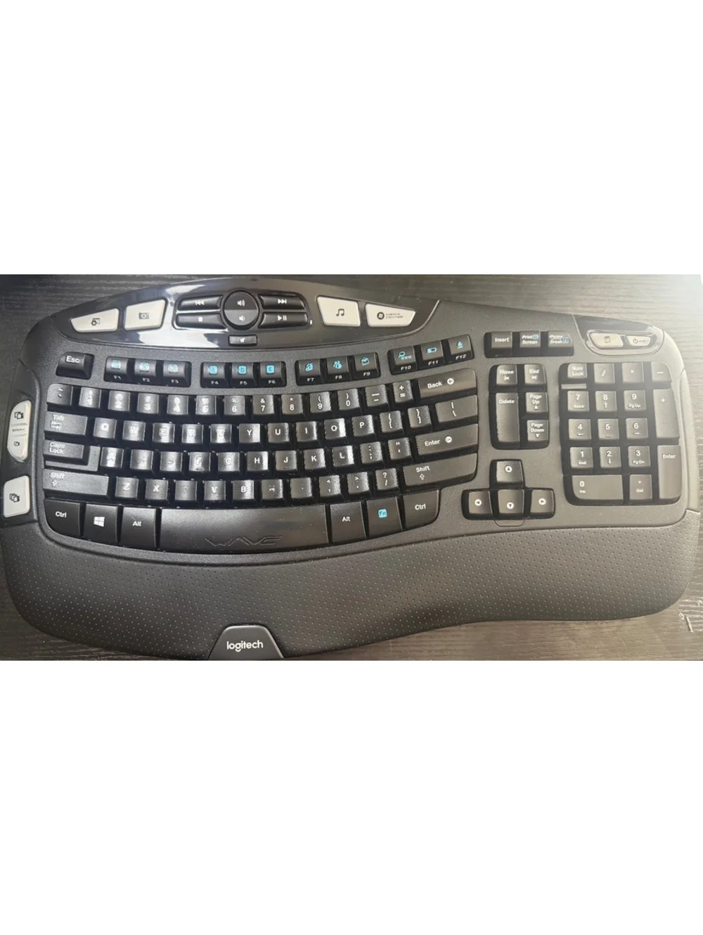 Logitech K350 Wireless Wave Keyboard with USB Unifying Receiver